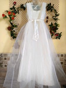 🔥 MEGA SALE 🔥Elegant White Bridal Gown