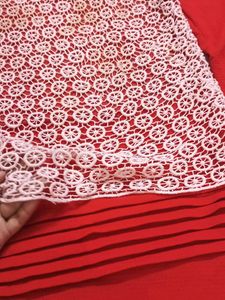Red Lace Overlay Dress