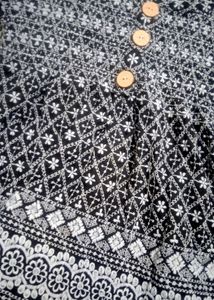 Elegant Black &amp; White Ethinic Chikankari top
