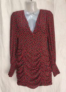 I. Chic Red Floral Print Mini Dress