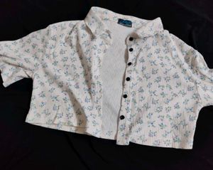 Floral Cropped Shirt