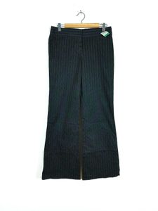 Black Striped Flared Cotton Pant For Women's