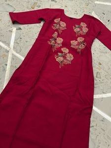 Vibrant Pink Floral Kurta Set