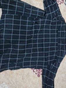 Men's Black &amp; White Grid Shirt