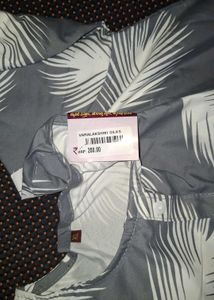 Stylish Grey Leaf Print Kurta