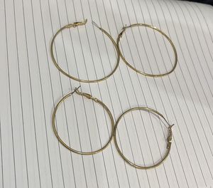 Large Gold Hoop Earrings set of 2