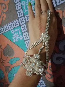 Bridal Heavy Stone Bracelet For Wedding....