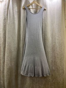 Grey Sleeveless Maxi Dress