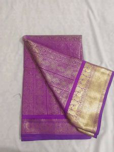 Beautiful Purple Banarasi Silk Saree