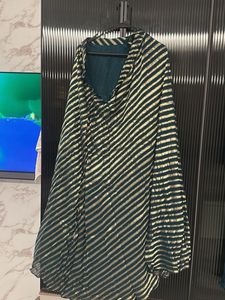 Elegant Teal Kurta with Gold Embroidery and skirt