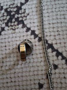 Silver Chain and Rings Set