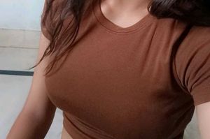 brown crop top
