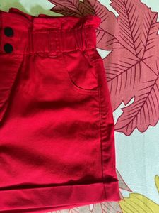 ❤️🔥 RED HIGH-WAIST SHORTS 🔥❤️