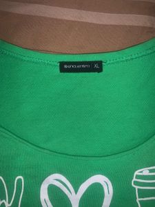 Green "Peace Love Coffee" Graphic Tee