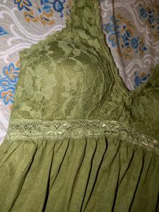Olive Lace Babydoll