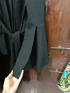 Chic Bell Sleeve Belted Jacket