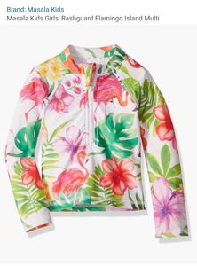 New Kids Flamingo Tropical Swimsuit Set 4 to 6 yrs