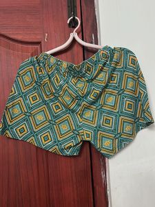 Boho Geometric Print Shorts