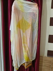 Elegant Dupatta with Kurti - Yellow Toned