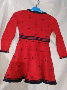 👗 Polo Sport Girls Red Knit Dress (Size 4Y) ❤️