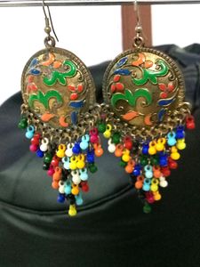 Antique Copper Gold Earring