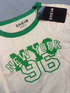 SHEIN NYC '96 Cropped T-Shirt