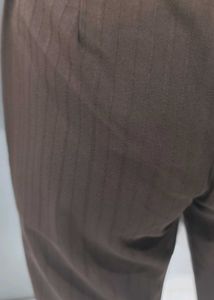 Brown Straight-Leg Trousers