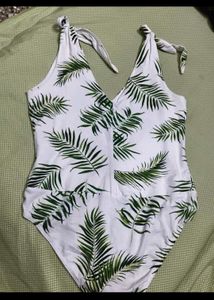H&amp;M Tropical Palm Print One-Piece Swimsuit