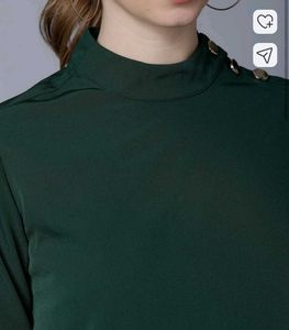 Casual Dark Green Top