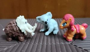 3 kinderjoy animal toys