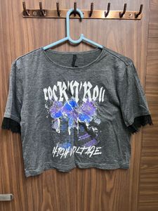 Rock 'n' Roll High Voltage Crop Top