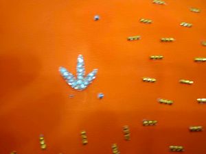 Orange Embroidered Saree