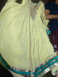 Elegant Yellow Anarkali Gown