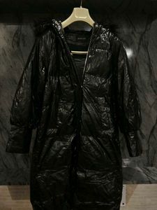 Black Puffer Coat with Fur Hood