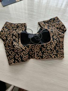 Embroidered Black Blouse