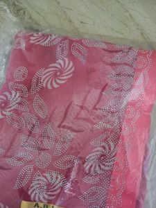 Pink Floral Print Saree
