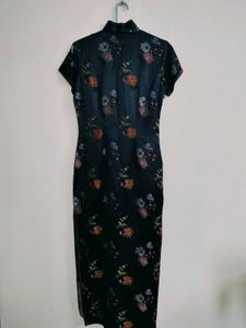 Elegant Floral Cheongsam Dress
