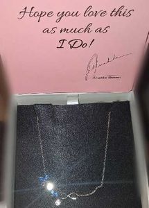 Silver Blue Butterfly Infinity Necklace