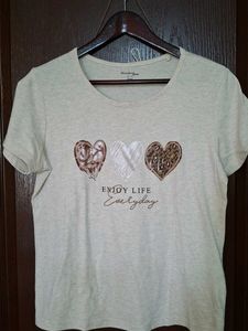 Cute Heart &amp; Leopard Print Pajama Set nd top