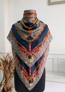Beautiful  blue satin Scarf