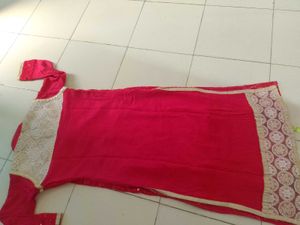 Elegant Red Embroidered Kurta