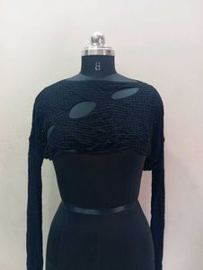 Trendy Cropped Crochet Top