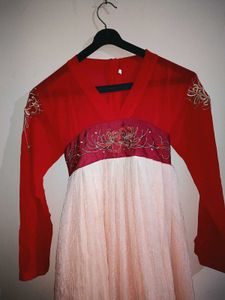 Elegant Red &amp; Cream hanbok