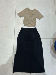 Cozy Top & Midi Skirt Set
