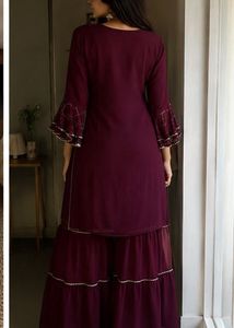 Kurta Set With Sharara And Dupatta