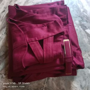 Maroon Two-Piece Set