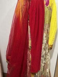 Stunning Yellow Embroidered Lehenga Choli