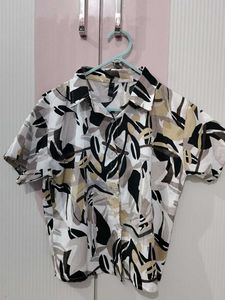 Leaf Print women Shirt
