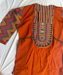 NAVRATRI Embroidered Kurti With Side Tie Ups