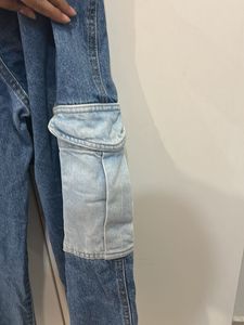 Forever 21-Stylish Blue Denim Cargo Pants